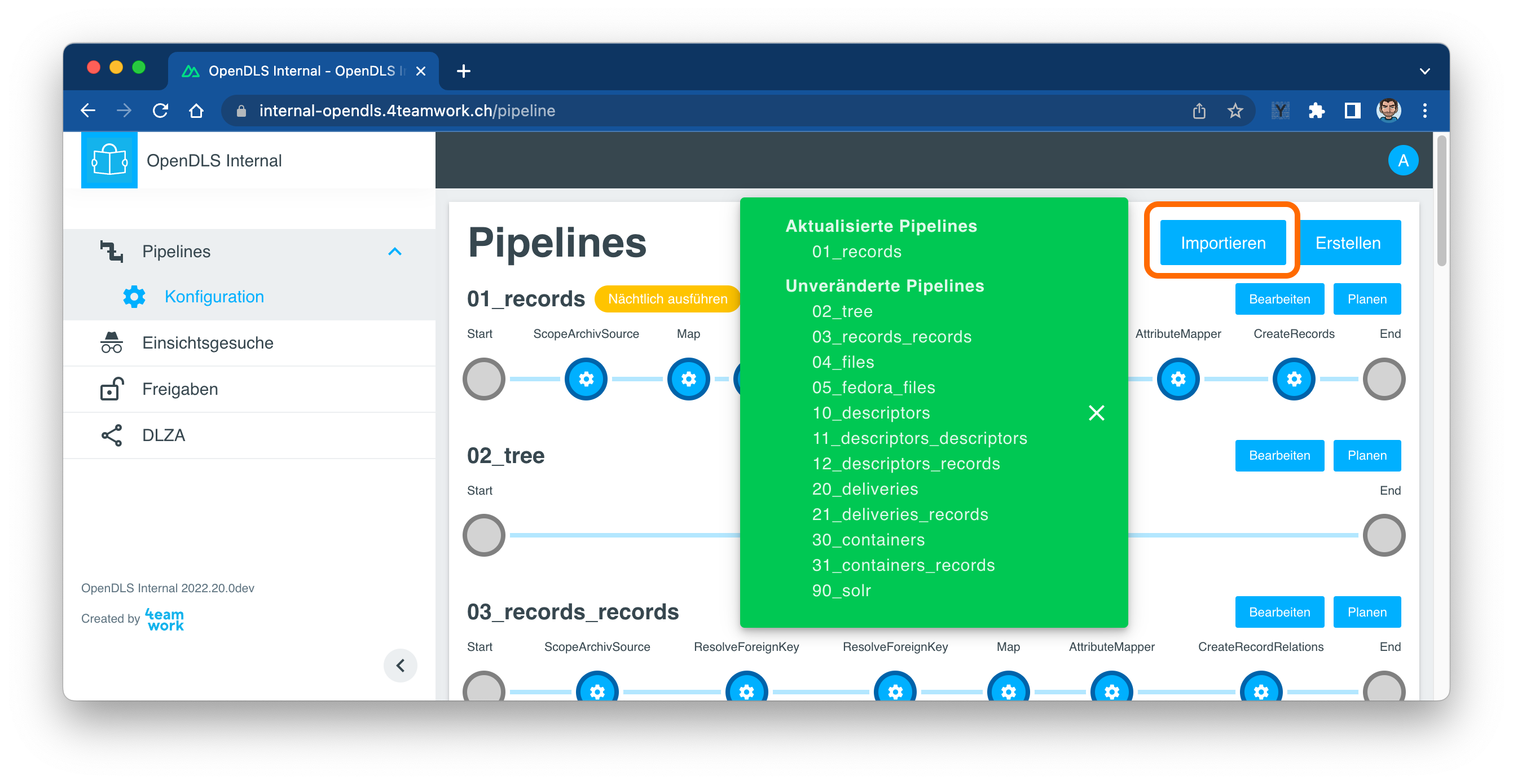 Pipeline-Import